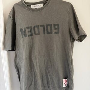 Golden Goose Deluxe Brand Grey Logo T-Shirt XL Made In Italy Designer Tee
